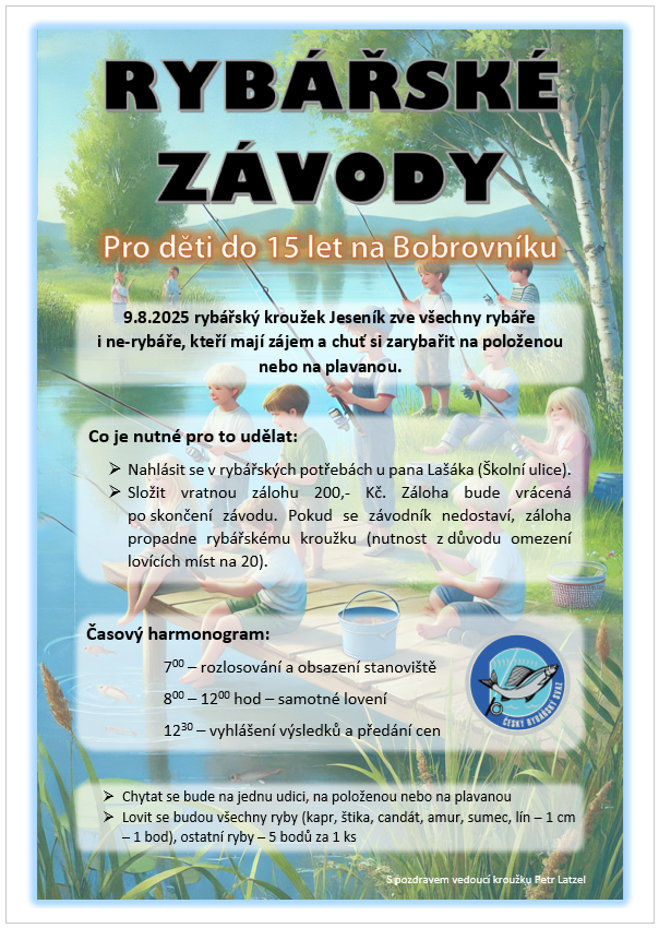 RYBÁŘSKÉ ZÁVODY DĚTÍ - Bobrovník 2025